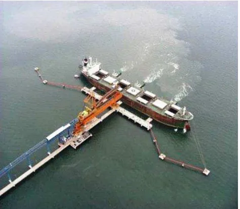 Gambar 2.10 Shiploader Dual Linear di Teluk Sepetiba, Brazil (Sumber: www.elginindustries.com, 2009) 