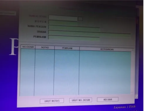 Gambar 4. 7 Aplikasi Si Dosir 