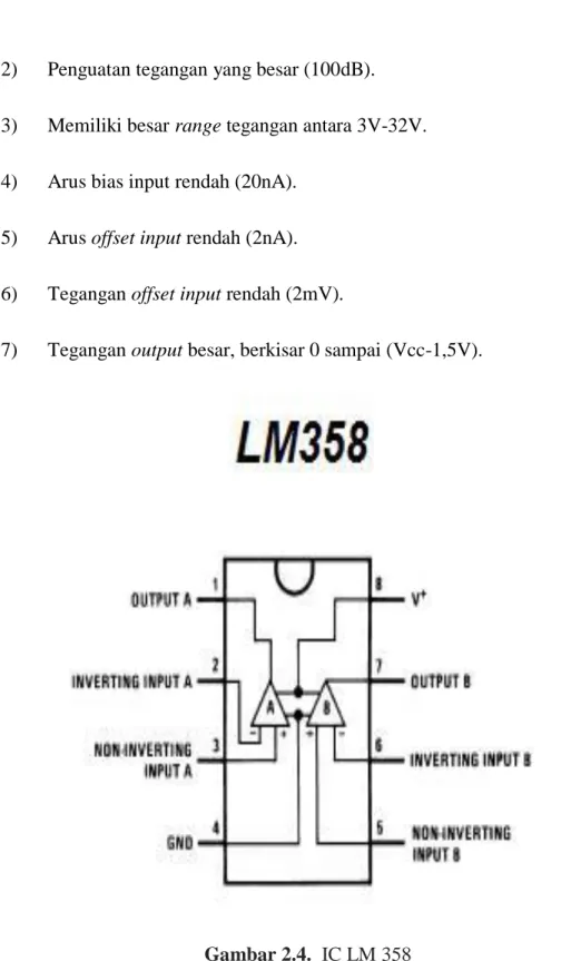Gambar 2.4.  IC LM 358 
