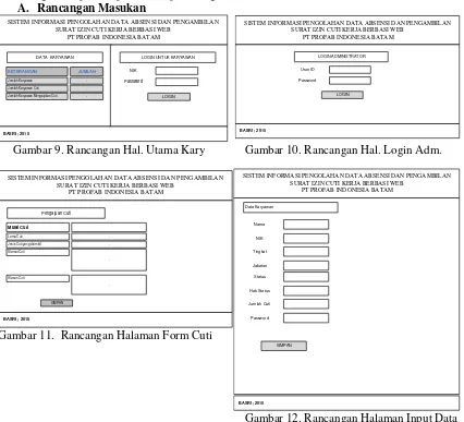 Gambar 12. Rancangan Halaman Input Data Karyawan 