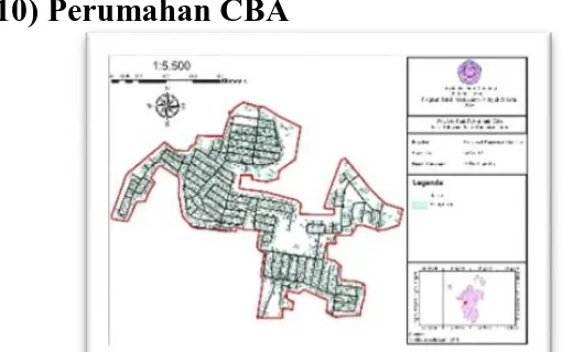 Gambar 15. Peta Siteplan Perumahan CBA 