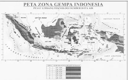 Gambar 22. 4 Pembagiann Daerah/Zona Gempa di Indoonesia 