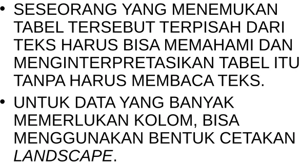 • SESEORANG YANG MENEMUKAN TABELTABEL TERSEBUT TERPISAH DARI 