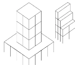 Gambar 2.2.11.  Perubahan bentuk struktur bangunan pada arah vertical 