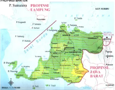 Gambar 1.1 Peta Propinsi Banten  