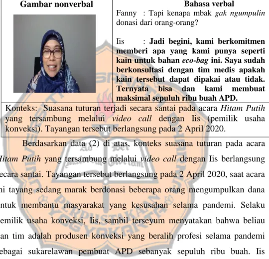 Gambar nonverbal  Bahasa verbal 