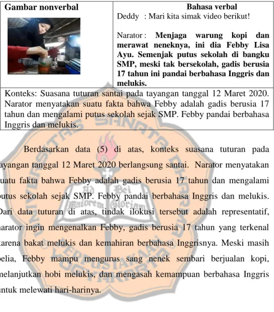 Gambar nonverbal  Bahasa verbal 