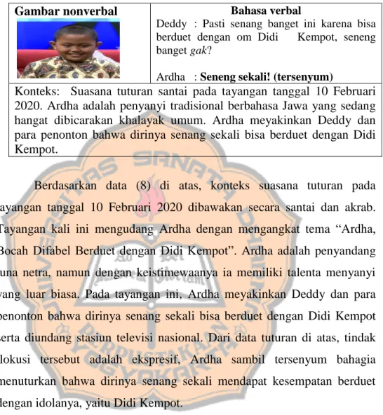 Gambar nonverbal  Bahasa verbal 