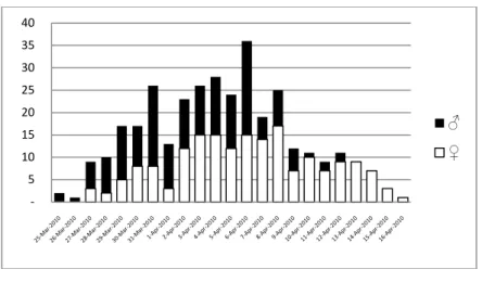 Gambar 1 Grafik sex ratio