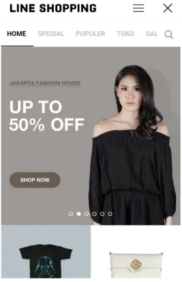 Gambar 1.11 Halaman LINE Shopping 