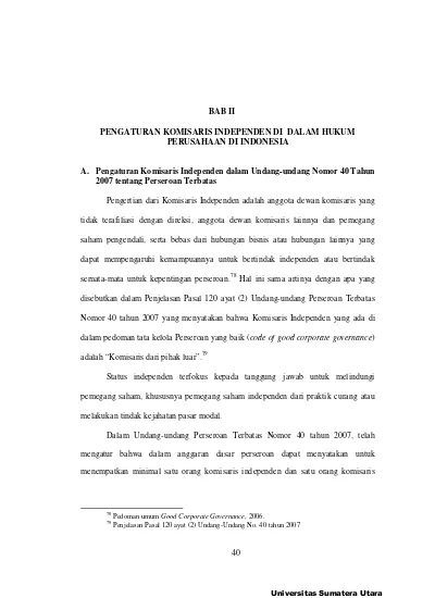 Analisis Hukum Terhadap Peranan Dan Tanggung Jawab Komisaris Independen ...