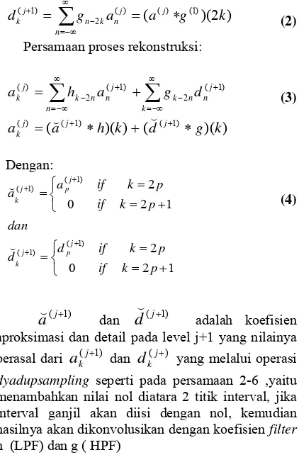 gambar dan de-noising .Dalam  analisis wavelet 