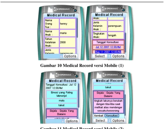 Gambar 10 Medical Record versi Mobile (1)