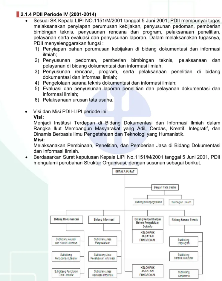 Gambar 4. Struktur PDII Periode IV (2001-2014) 