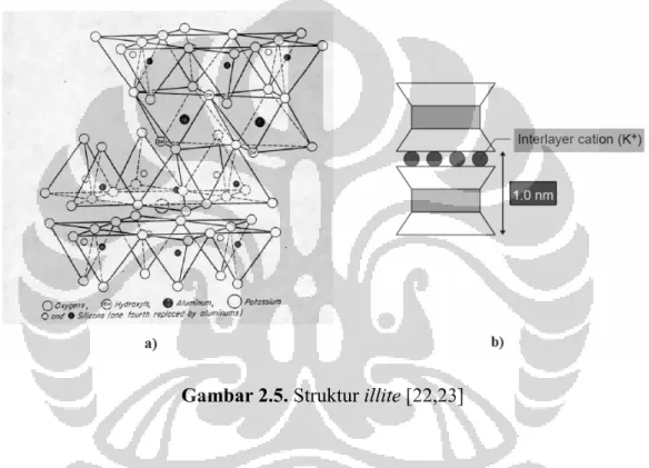Gambar 2.5. Struktur illite [22,23] 