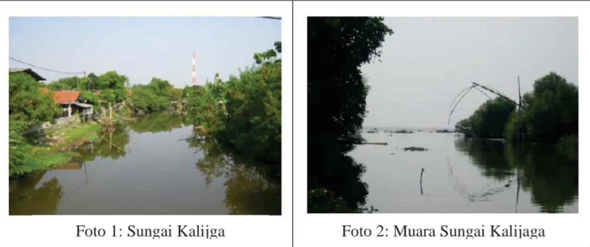 Foto 1: Sungai Kalijga  Foto 2: Muara Sungai Kalijaga 