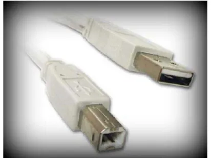 Gambar 2.5 Tampilan Kabel USB (Universal Serial Bus)  Board Arduino memiliki konektor USB tipe B dan komputer  memiliki konektor USB tipe A