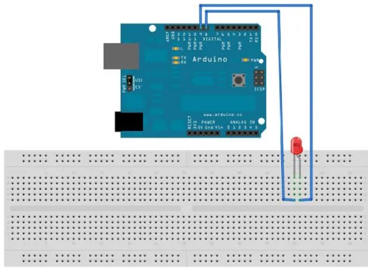 Gambar 2.7 Tampilan Board Arduino yang dihubungkan dengan Project  Board 