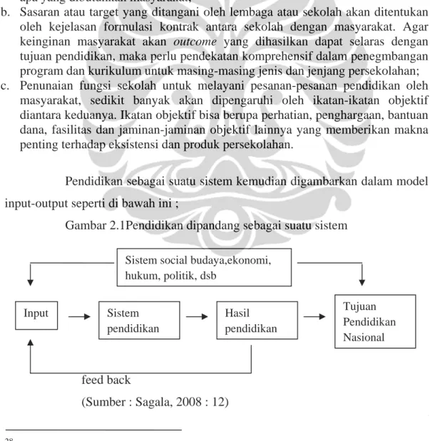 Gambar 2.1Pendidikan dipandang sebagai suatu sistem 