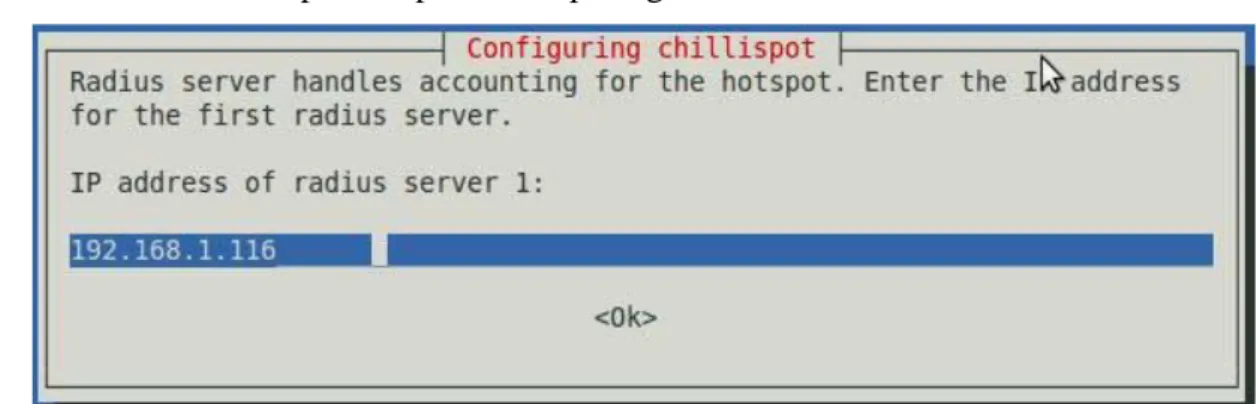 Gambar 4.1 Konfigurasi Chillispot root@rofi-dekstop :~# sudo apt-get install chillispot