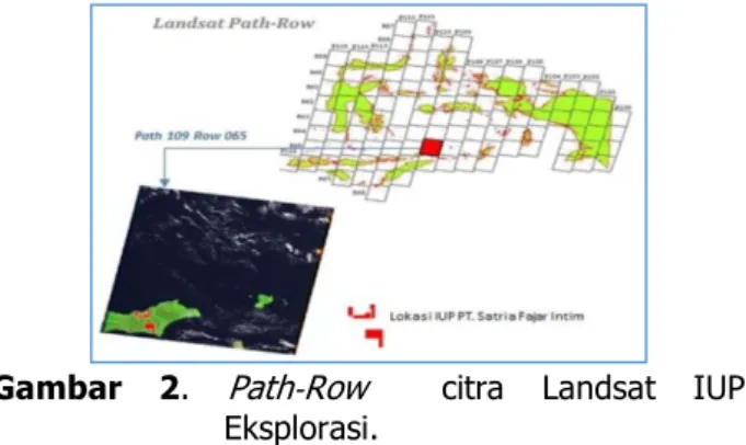 Gambar  2.  Path‐Row     citra  Landsat  IUP  Eksplorasi. 