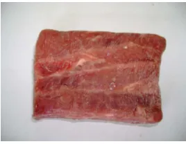 Gambar 21  Sampel daging sapi segar dengan kemasan styrofoam dan plastik clear polyethelene (tampak atas)