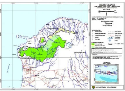 Gambar 1. Letak wilayah KPHL Rinjani Barat. Figure 1. Location of Forest Management unit (FMU) of Rinjani Barat.