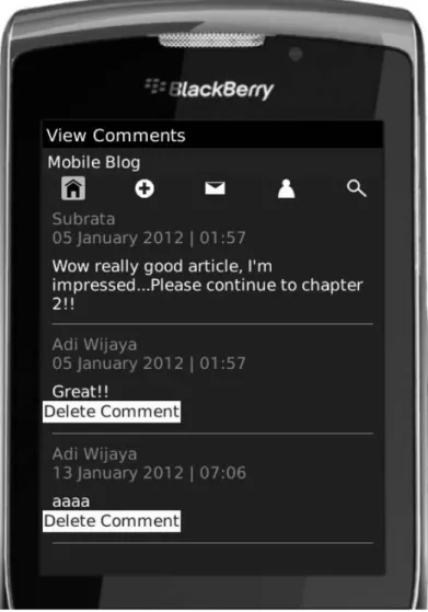 Gambar 4.7. Tampilan View Comment Mobile Blog 