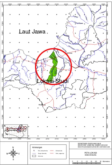 Gambar 1.1. Peta Lokasi DAS Kali Dolog 