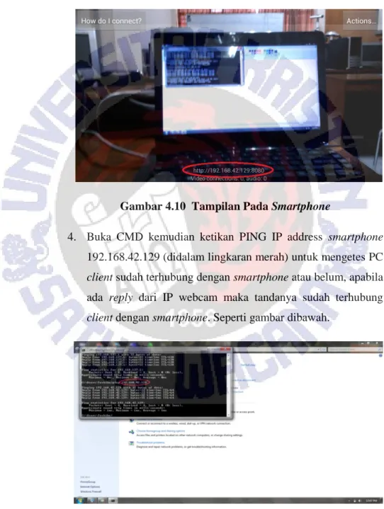 Gambar 4.10  Tampilan Pada Smartphone 