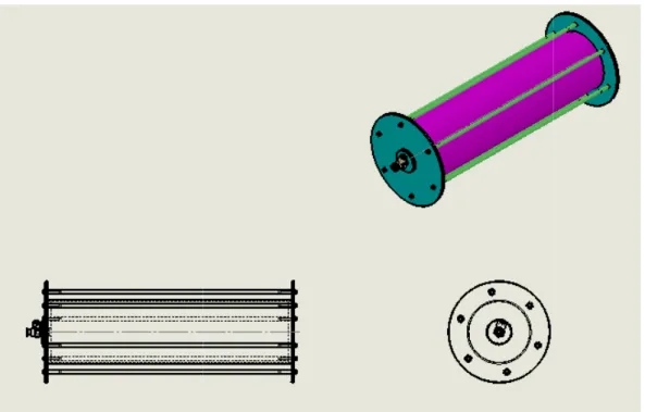 Gambar 4.1. Assembly Desain Silinder Liner Untuk Tabung Biogas