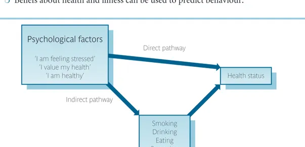 Figure 1.2 Psychology and health: direct and indirect pathways