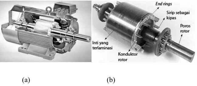 Gambar 2.2 (a) Tampilan slip ring rotor belitan 