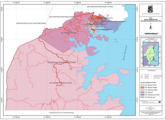 Gambar 1. Kecamatan Bontang Selatan (BPN, 2012)  2. Metodologi 