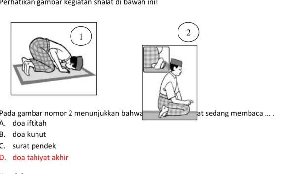 Gambar no. 1 tidak berfungsi karena pernyataan pada soal hanya menunjuk gambar no. 2. 