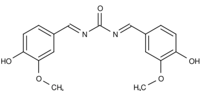 Gambar 3. Struktur Analog Kurkumin 3,5-bis-(4 1 -hidroksi-3 1 -metoksi- -metoksi-benzilidin)-Urea 