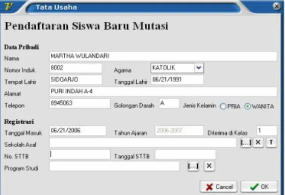 Gambar 1. Pendaftaran siswa mutasi 