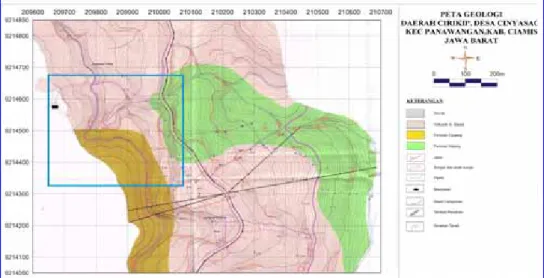 Gambar III.5. Peta Geologi Daerah Penelitian (Pusat Vulkanologi dan Mitigasi  Bencana Geologi Bandung, 2005) 