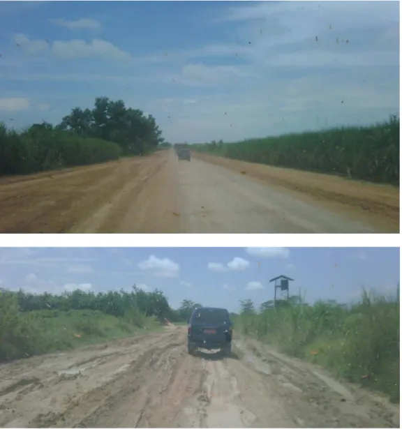Gambar 2. Kondisi Jalan menuju Kantor Kecamatan Dente Teladas 