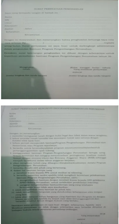 Gambar 4.5 Surat Pernyataan Penghasilan 