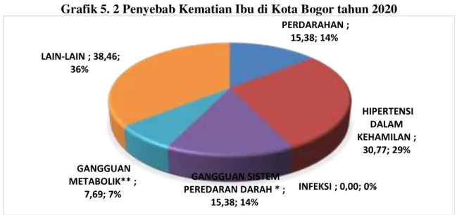 Grafik 5. 2 Penyebab Kematian Ibu di Kota Bogor tahun 2020 