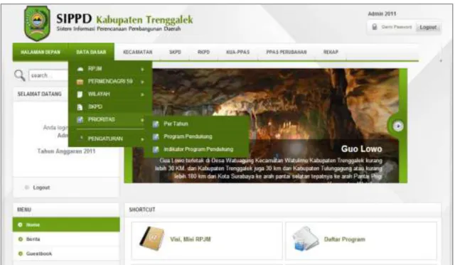 Gambar 4. Master Data Aplikasi SIPPD 