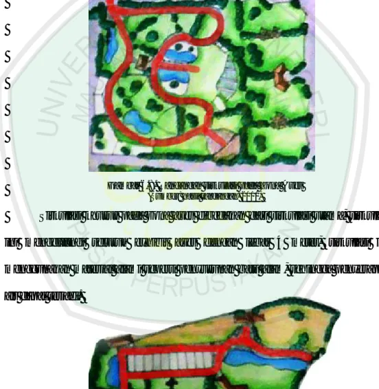 Gambar 6.8. Rancangan sirkulasi pada Zona Aves  (Sumber: hasil rancangan. 2011) 