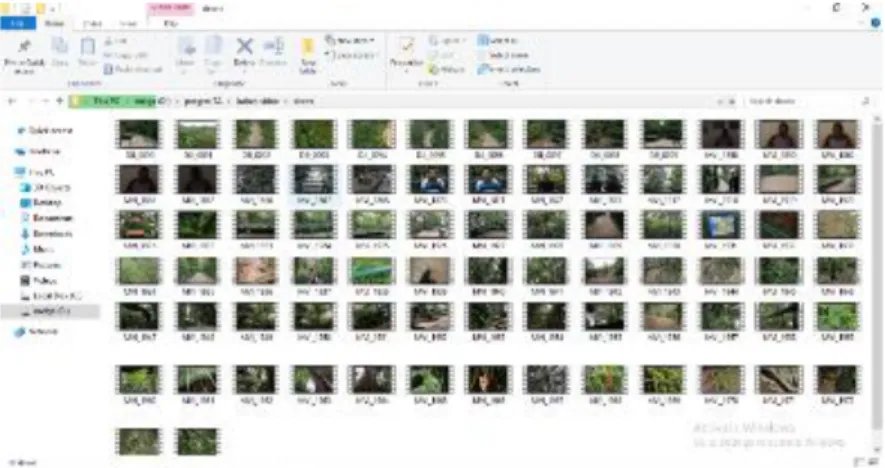 Gambar IV.46 Proses Pemilihan Video Mentah  Sumber: Dokumentasi Pribadi 