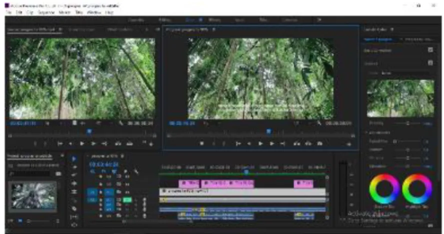 Gambar IV.49 Proses Editing warna Video  Sum ber: Dokumentasi Pribadi 
