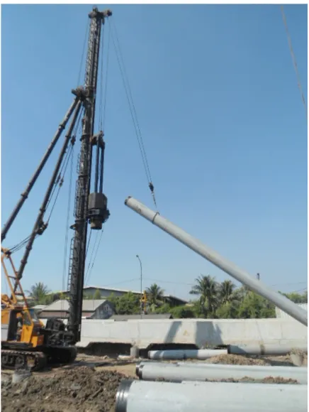 Gambar 3 Penyimpanan Tiang Pancang