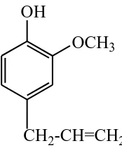 Gambar 2.4 Struktur Eugenol (Sastrohamidjojo,2004) 