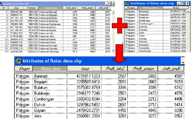 Gambar 19. Skema Penggabungan dua database 