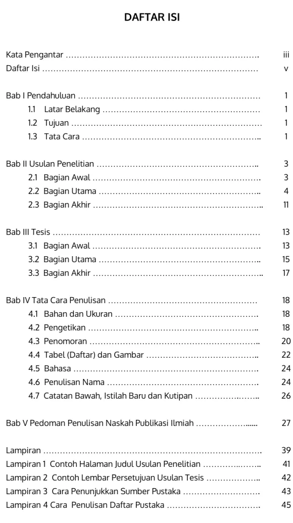 4.4  Tabel (Daftar) dan Gambar ………………………………….. 