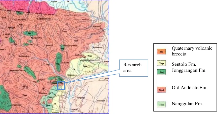 Figure 2. Geological map of research area [4]. 